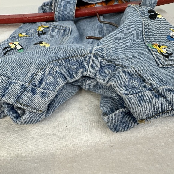 Disney Overalls Baby Toddler  18M Blue Denim Mickey Donald Pluto Shortalls‎ - Picture 6 of 10